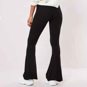Black Jersey Flare Pants